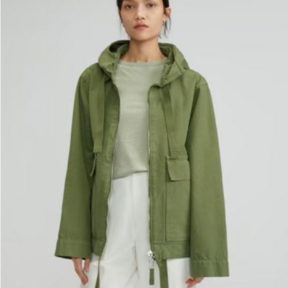 EVERLANE The Canvas Cotton Anorak Green Size L Women